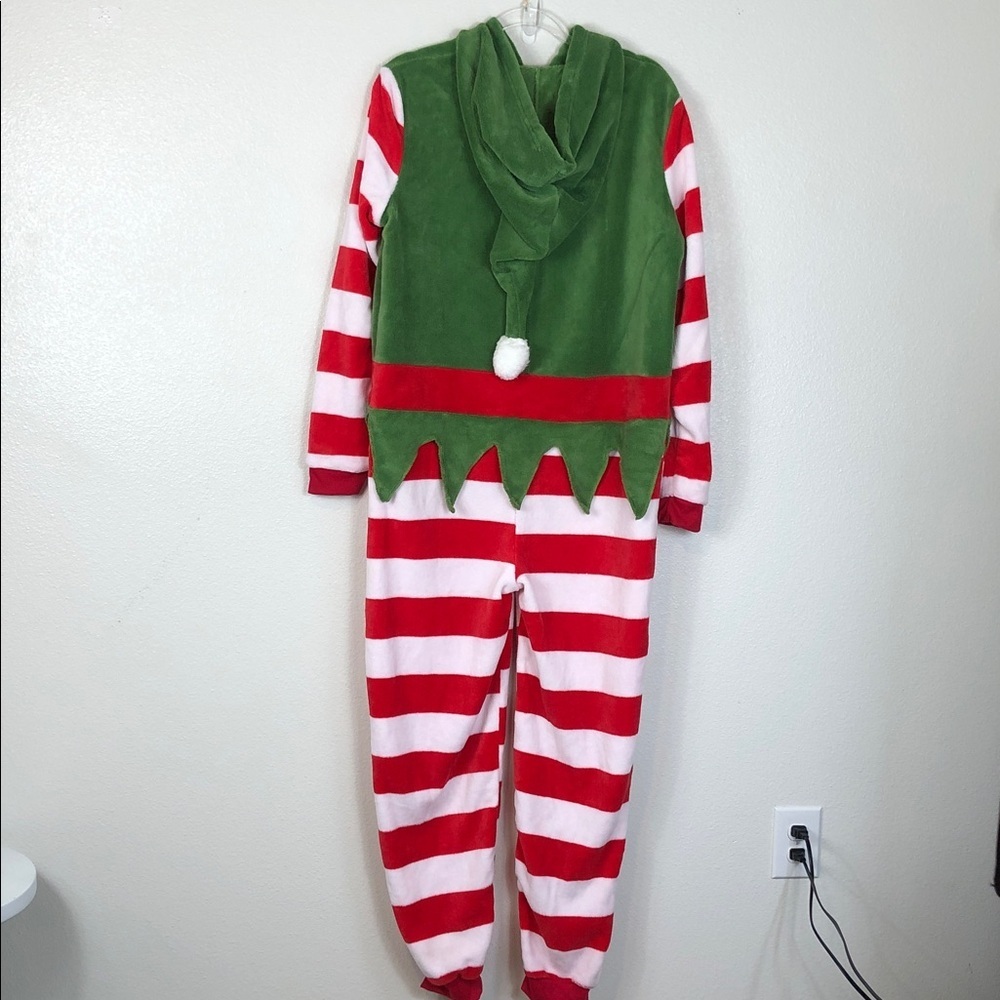Loungeable One Piece Pajama Christmas Elf Super Soft Hooded Size MEDIUM - Picture 4 of 11